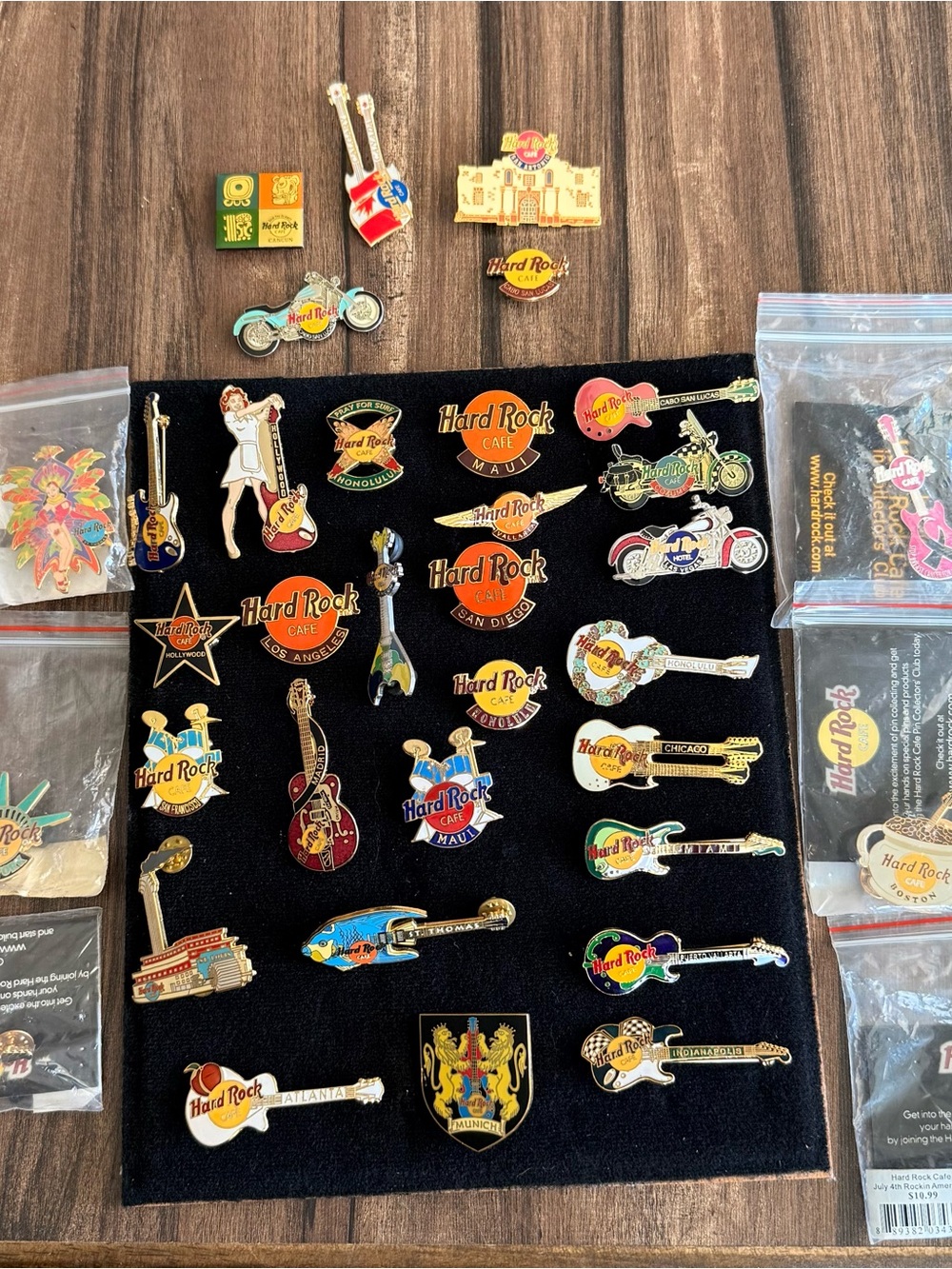 Hard Rock Cafe Collectors Pin Lot Of 39+ Keychain U.S Mexico & Europe $400 Value